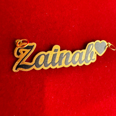 تعليقة اسم زينب 0.62 جرام عيار 21