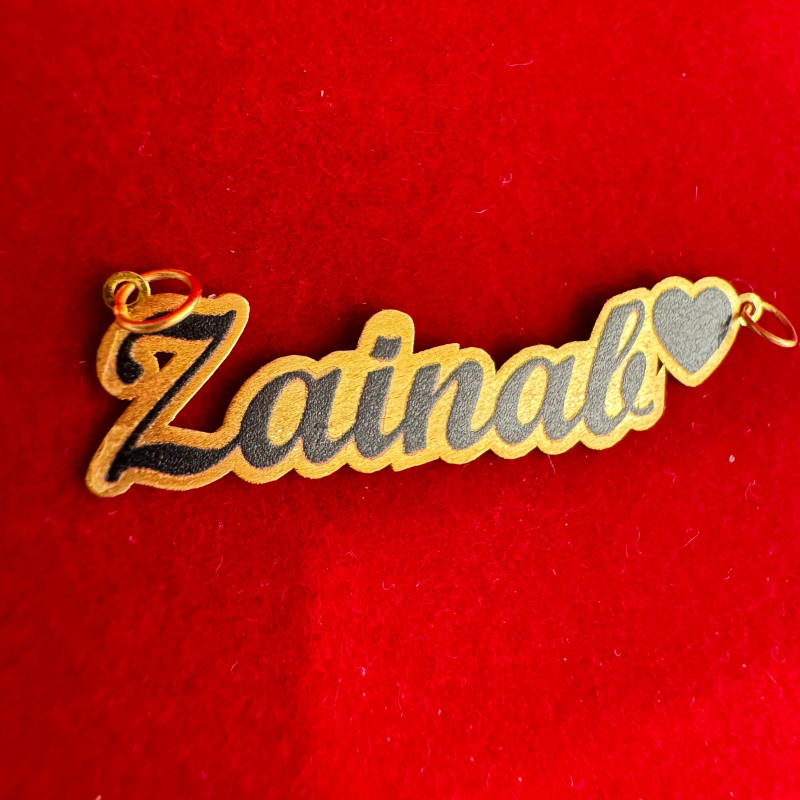 تعليقة اسم زينب 0.62 جرام عيار 21 تعليقة اسم زينب 0.62 جرام عيار 21